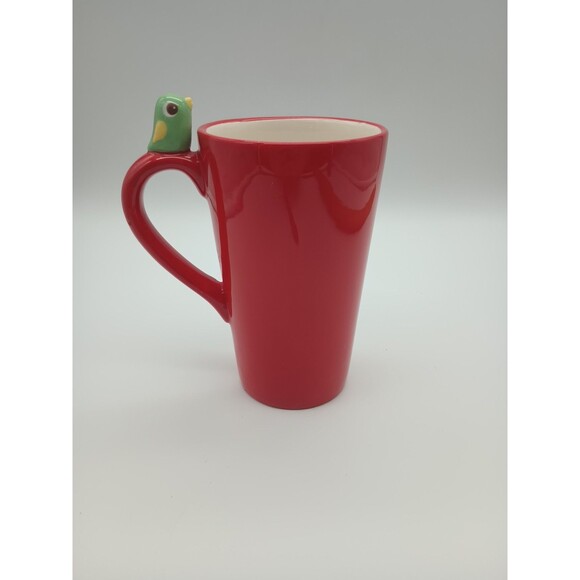 Valentine’s 09 Turtle Bird Embossed Bird on Handle Tall Mug 5-5/8" - Picture 3 of 5